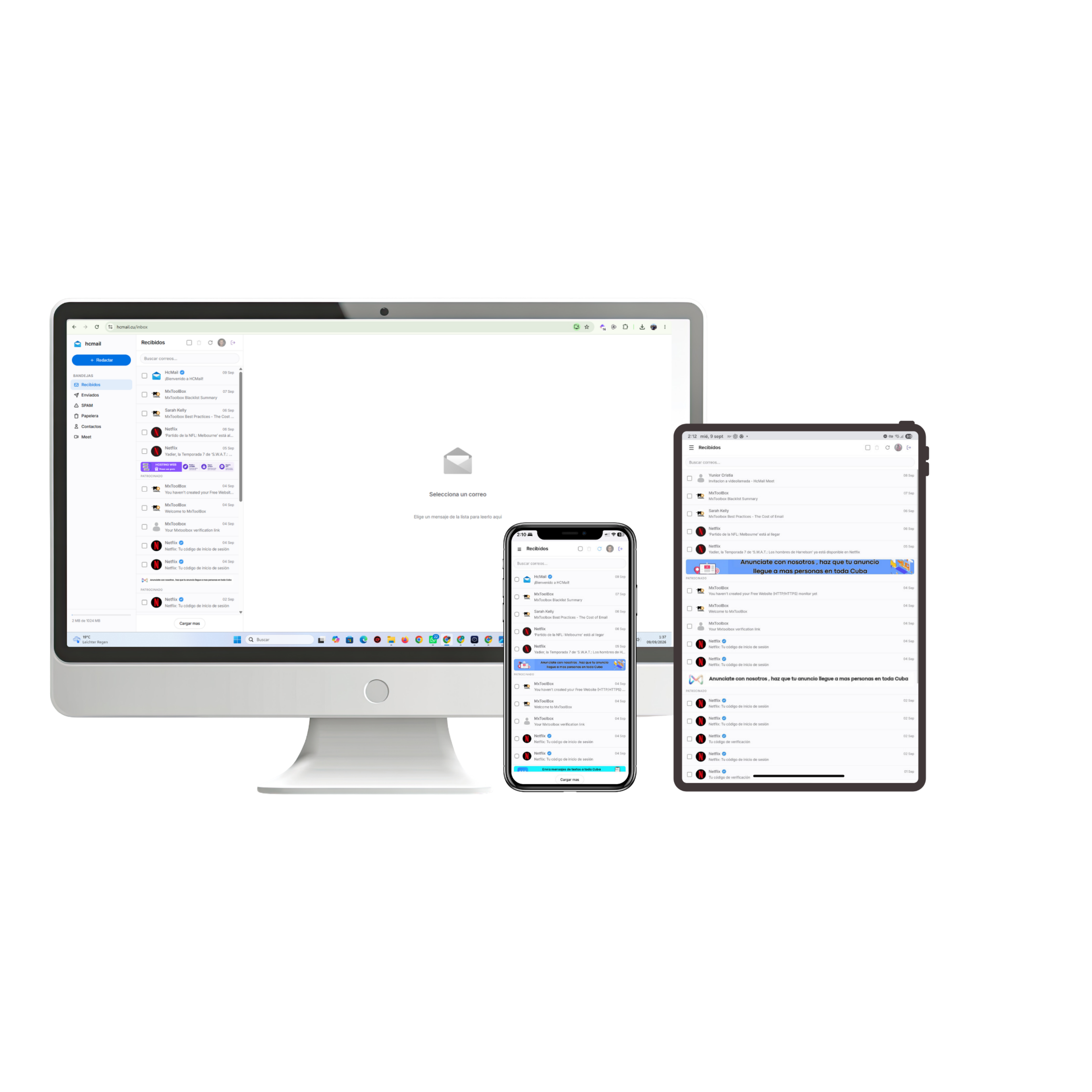 hcmail en todos tus dispositivos